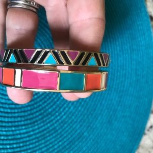 Two Beautiful Vintage Enamel Bracelets
